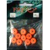 Грузило ушастый для рыбалки, таблетка (эксцентрик) цвет Silvereyes Orange, 10шт в уп., вес 6г